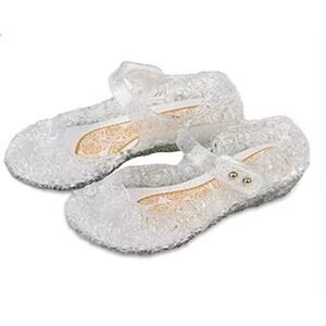 Sz 2.5 Girls Princess Mal Fairy Belle Cinderella Cosplay Sandal Sparkle Jelly